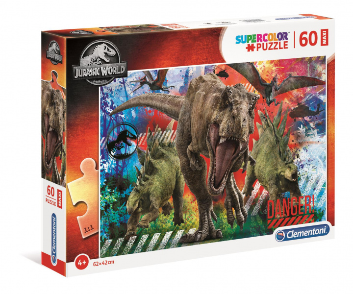 Joc / Jucărie Puzzle 60 maxi super kolor Dinozaury 26456 