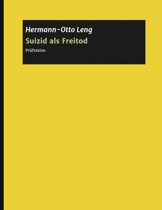 Książka Suizid als Freitod Hermann-Otto Leng