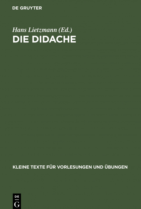 Könyv Die Didache 