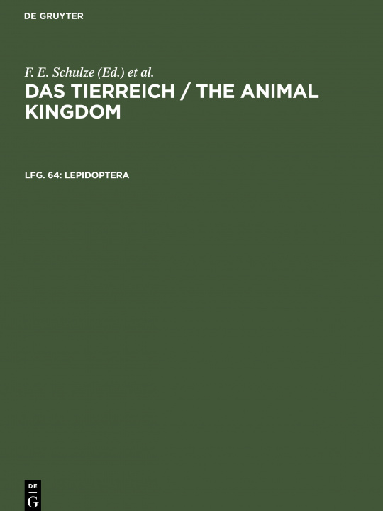 Kniha Lepidoptera W. Kükenthal