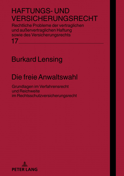 Kniha Die Freie Anwaltswahl Hans-Peter Schwintowski