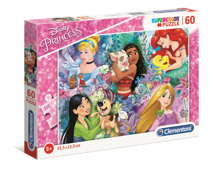 Kniha Puzzle 60 super kolor Princess 26995 