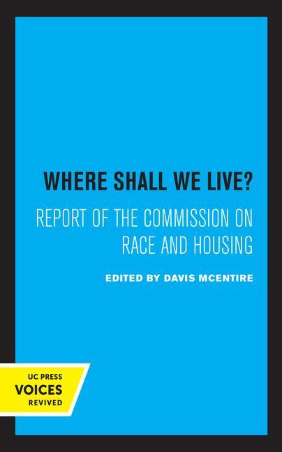 Knjiga Where Shall We Live? Davis McEntire