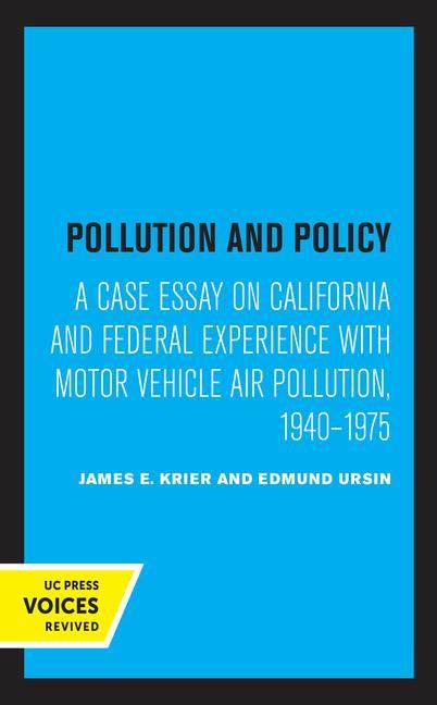 Knjiga Pollution and Policy James E. Krier