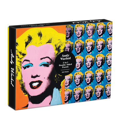 Book Warhol Marilyn 500 Piece Double Sided Puzzle Galison