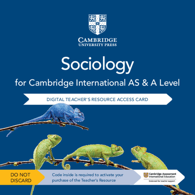 Carte Cambridge International AS & A Level Sociology Digital Teacher's Resource Access Card Caroline O'Neill