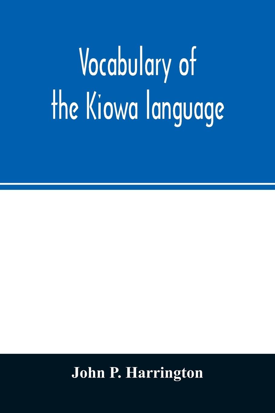 Könyv Vocabulary of the Kiowa language 