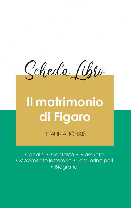 Carte Scheda libro Il matrimonio di Figaro di Beaumarchais (analisi letteraria di riferimento e riassunto completo) 