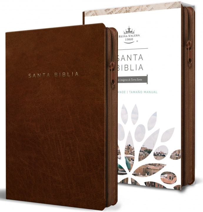 Book Biblia Reina Valera 1960 Letra Grande. Símil Piel Canela, Cremallera, Tama?o Manual / Spanish Bible Rvr 1960. Handy Size, Large Print, Leathersoft, Br 