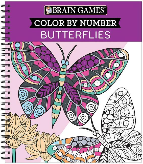 Könyv Brain Games - Color by Number: Butterflies 
