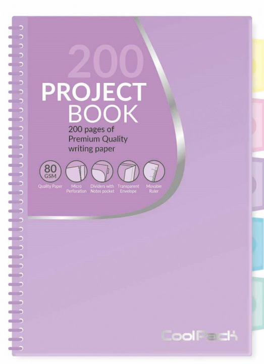 Kniha Kołobrulion B5 Coolpack pastel B5 200 kartek fioletowy 