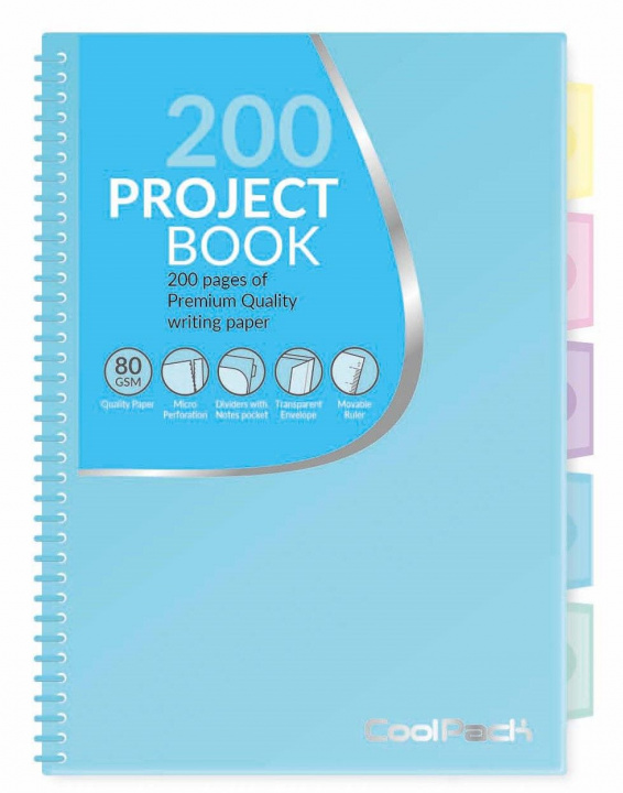 Book Kołobrulion B5 Coolpack pastel B5 200 kartek niebieski 