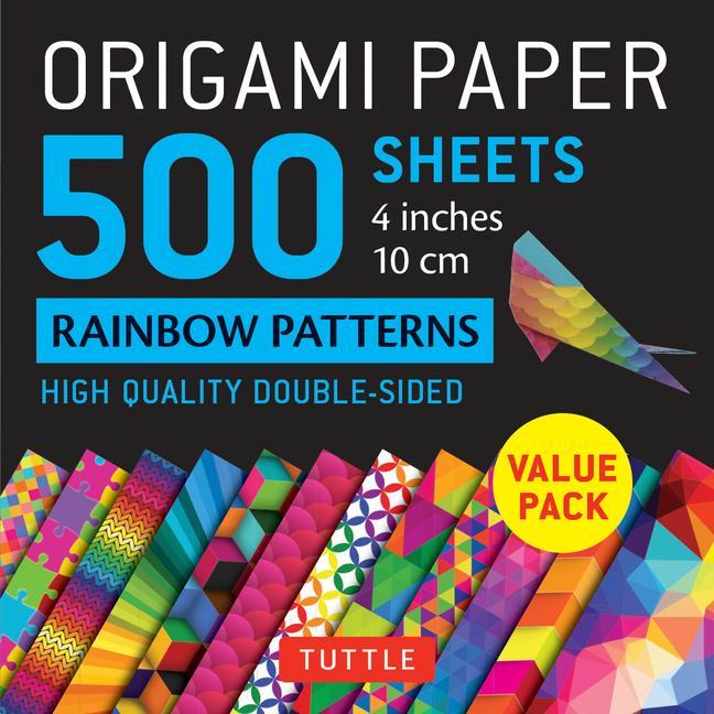 Calendar / Agendă Origami Paper 500 sheets Rainbow Patterns 4" (10 cm) 