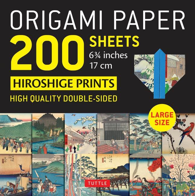 Carte Origami Paper 200 sheets Japanese Hiroshige Prints 6.75 inch 