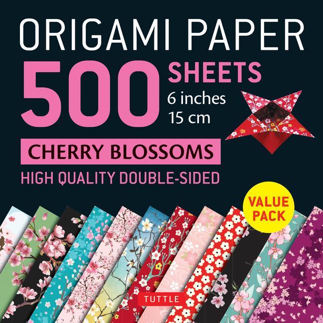 Book Origami Paper 500 sheets Cherry Blossoms 6 inch (15 cm) 