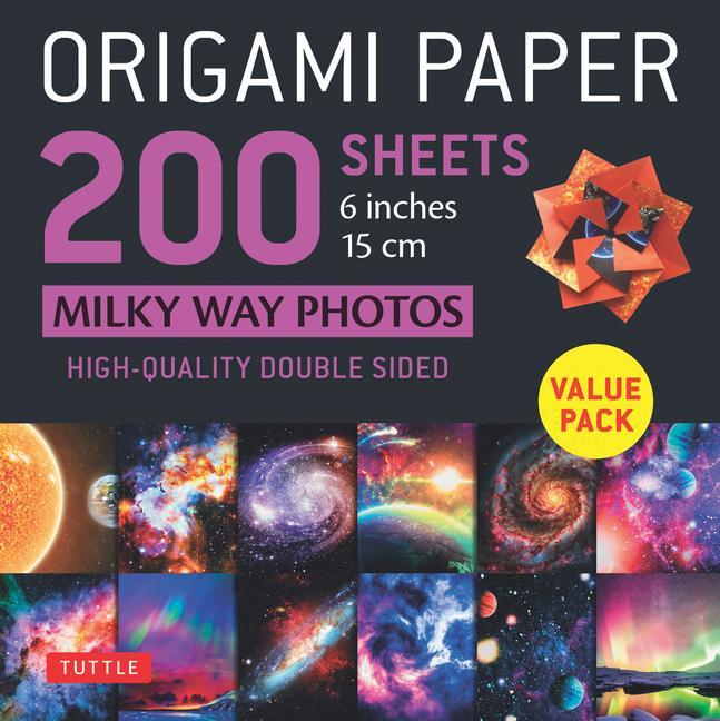 Book Origami Paper 200 sheets Milky Way Photos 6 Inches (15 cm) 