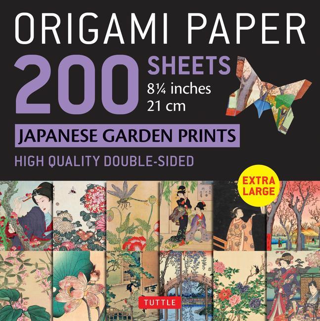 Kalendář/Diář Origami Paper 200 sheets Japanese Garden Prints 8 1/4" 21cm 