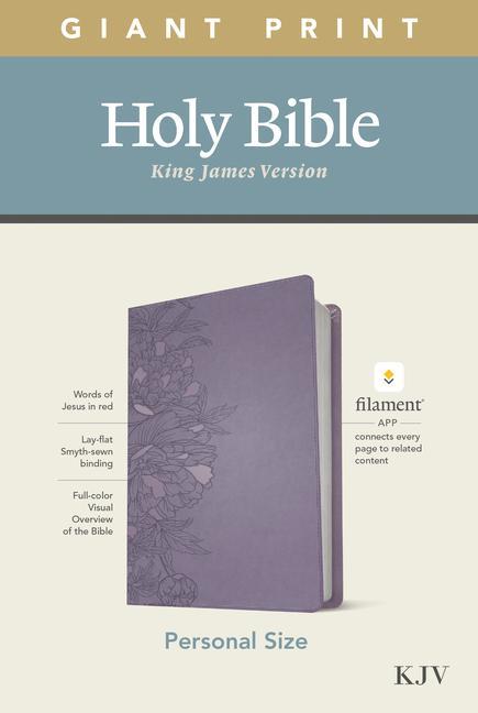 Libro KJV Personal Size Giant Print Bible, Filament Enabled Edition (Leatherlike, Peony Lavender) 