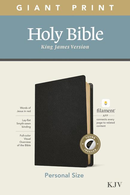 Książka KJV Personal Size Giant Print Bible, Filament Enabled Edition (Genuine Leather, Black, Indexed) 