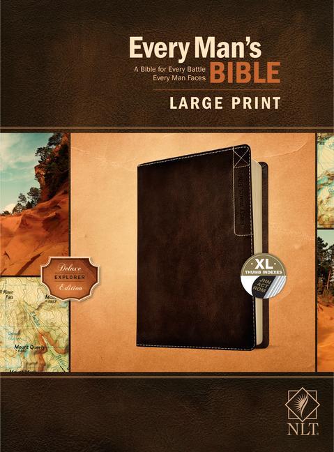 Kniha Every Man's Bible Nlt, Large Print, Deluxe Explorer Edition (Leatherlike, Rustic Brown, Indexed) Dean Merrill