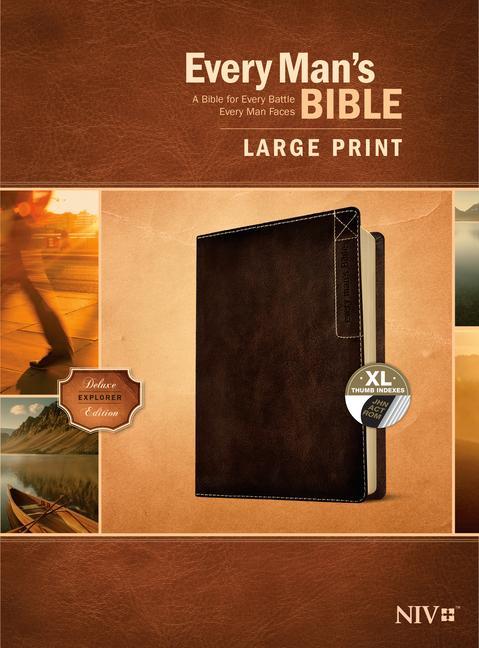 Kniha Every Man's Bible Niv, Large Print, Deluxe Explorer Edition (Leatherlike, Rustic Brown, Indexed) Dean Merrill