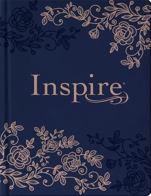 Книга Inspire Bible NLT (Hardcover Leatherlike, Navy): The Bible for Coloring & Creative Journaling 