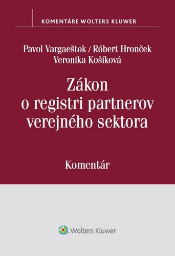 Kniha Zákon o registri partnerov verejného sektora Pavol Vargaeštok