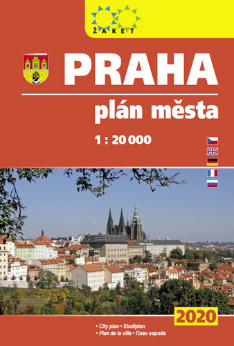 Tiskovina Praha plán města 1:20T knižní 2020 