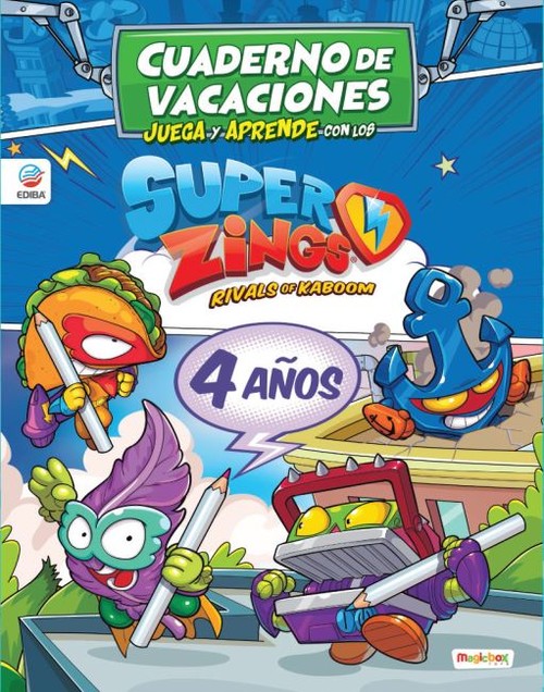 Könyv Cuaderno de Vacaciones juega y aprende con los Superzings para 4 años 