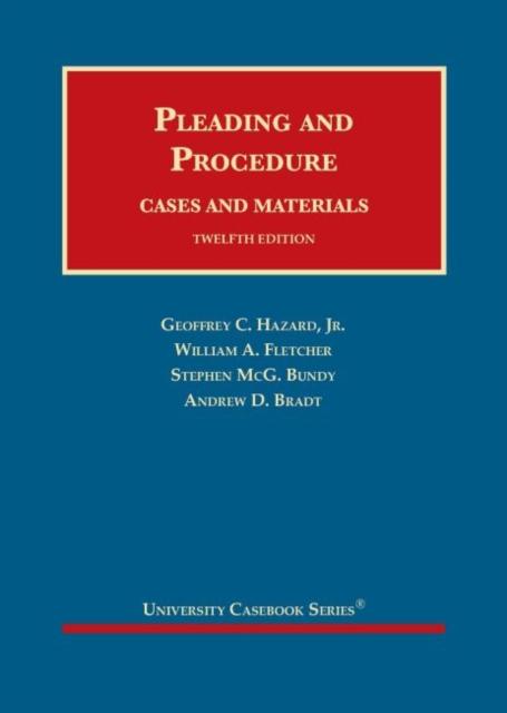 Knjiga Pleading and Procedure Geoffrey C. Hazard Jr