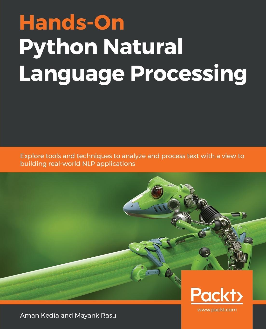 Livre Hands-On Python Natural Language Processing Mayank Rasu