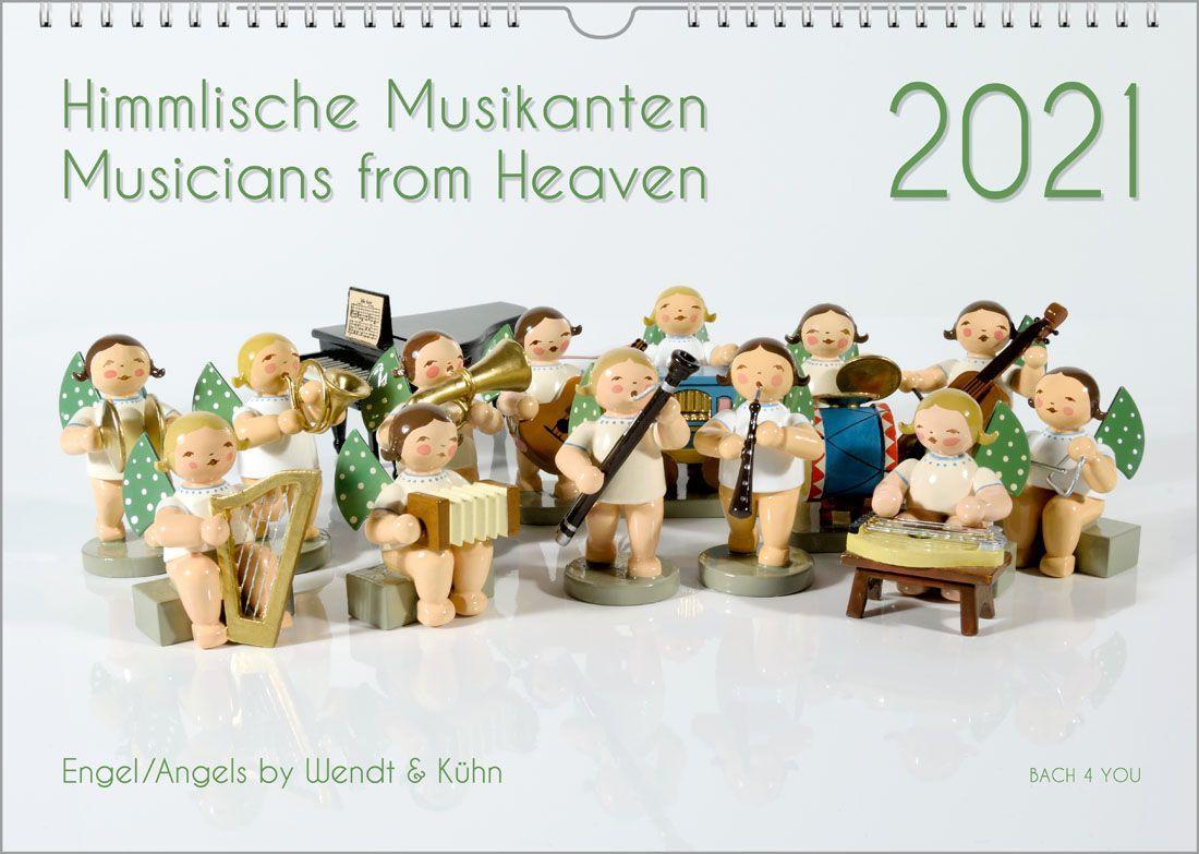 Calendar / Agendă Der Engel-Kalender, ein Musik-Kalender 2021, DIN A3 Renate Bach Verlag - Bach 4 You
