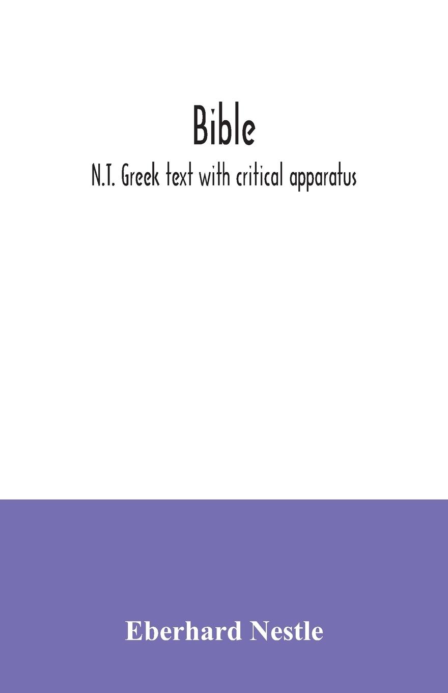 Książka Bible Eberhard Nestle