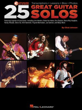 Książka 25 Great Guitar Solos: Transcriptions * Lessons * BIOS * Photos [With CD] 