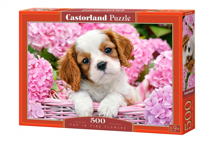 Game/Toy Puzzle 500 Szczenię w różowych kwiatach B-52233 