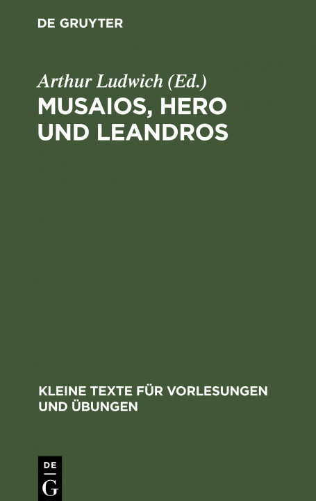 Knjiga Musaios, Hero und Leandros Arthur Ludwich