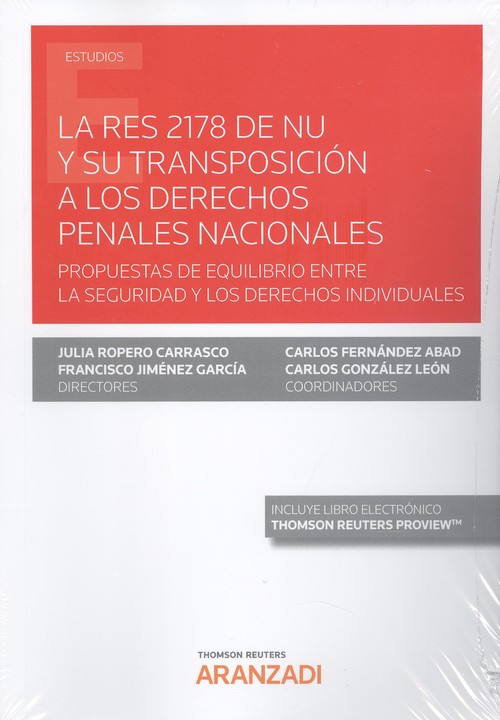 Carte La Res 2178 de Nu y su transposición a los derechos penales nacionales (Papel + 