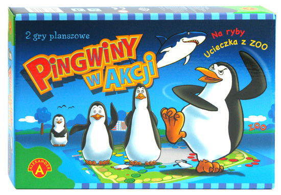 Audio Pingwiny w akcji. Gry planszowe. Karton 