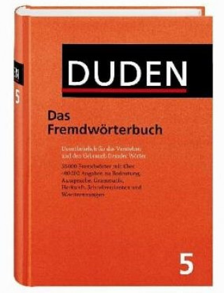 Carte Duden. Band 5. Das Fremdwörterbuch. 8 ed. HB 