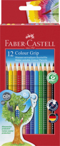 Gra/Zabawka Faber - Castell Pastelky trojhranné Grip - rozmývatelné 12 ks 