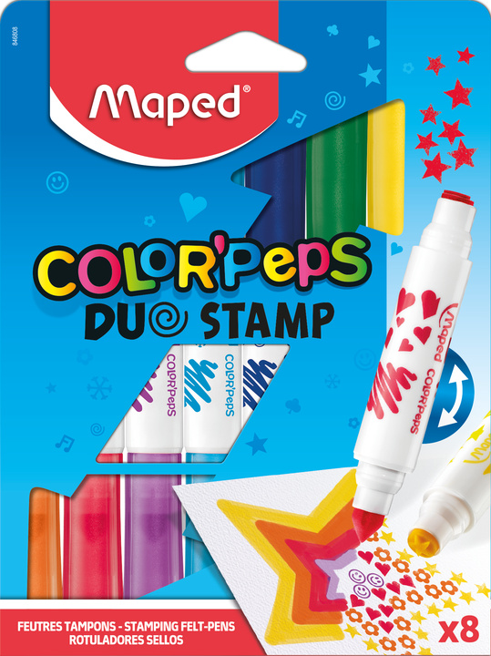 Kniha Maped - Fixy Color'Peps Duo Stamp oboustranné 8 ks 