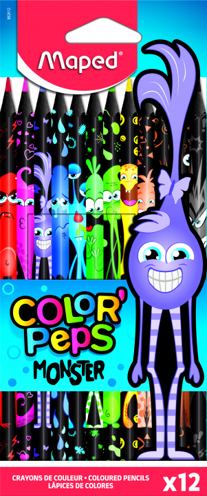 Книга Bezdřevé pastelky MAPED Color Peps Monsters 12ks 