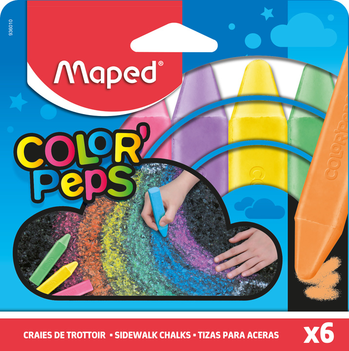 Stationery items Maped - Křídy Color'Peps 6 barev 