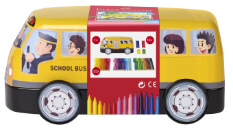 Game/Toy Faber - Castell Fixy Connector - Plechový autobus 33 ks 