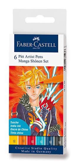Книга Faber - Castell Popisovač Pitt Artist Pen Manga Shonen 2 6 ks 