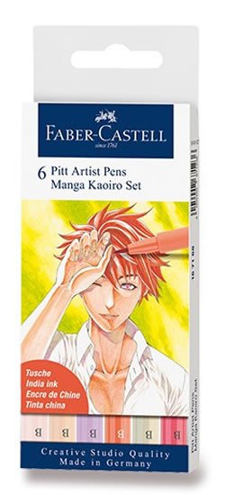 Könyv Faber - Castell Popisovač Pitt Artist Pen Manga Kaoiro 6 ks 