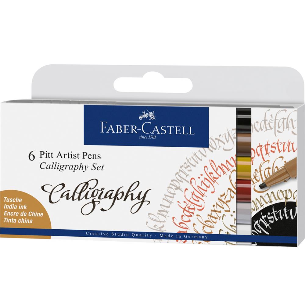 Kniha Faber - Castell Popisovač Pitt Artist Pen Caligraphy 6 ks 