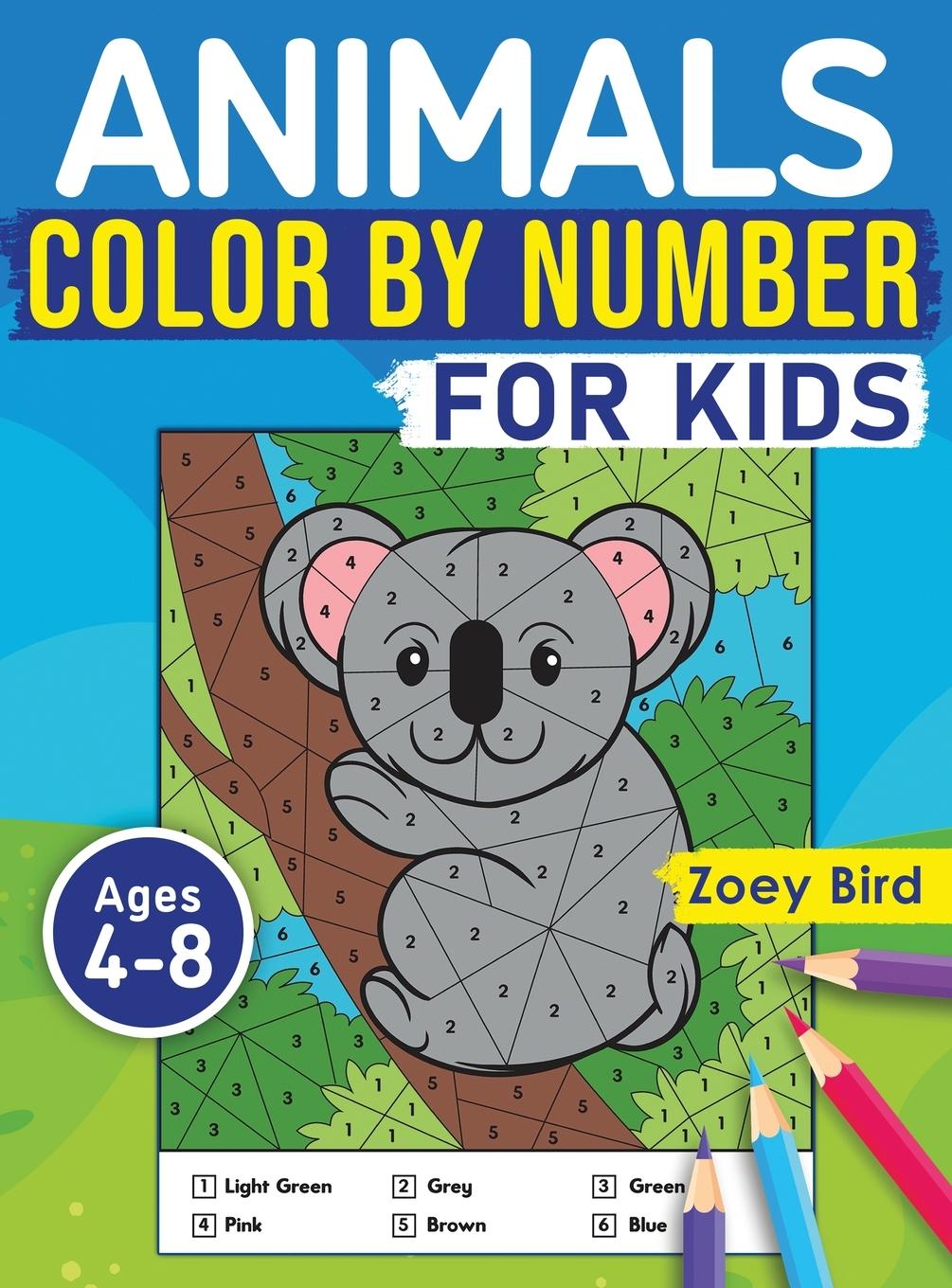 Kniha Animals Color by Number for Kids 