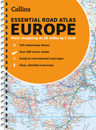 Carte Collins Essential Road Atlas Europe Collins Maps