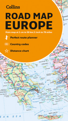 Materiale tipărite Collins Map of Europe Collins Maps